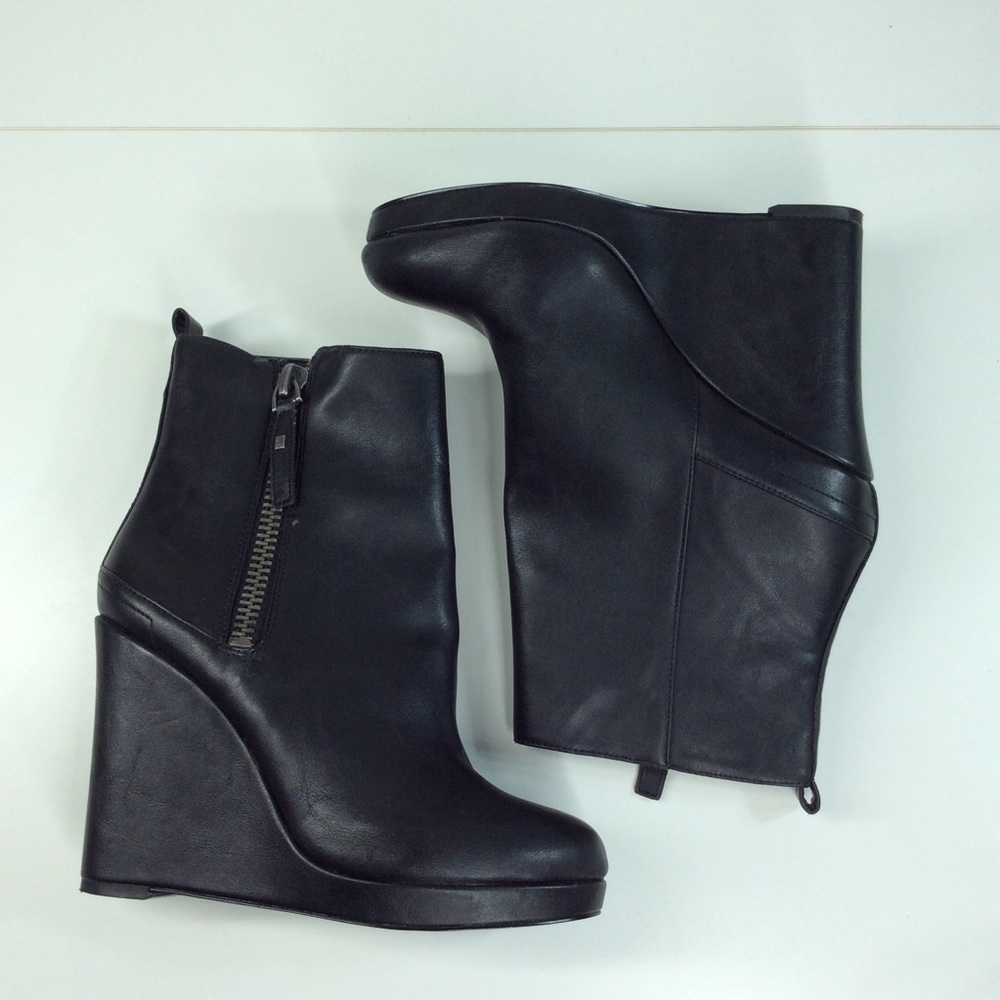 Nine West Boots Womens Hart N Solo Ankle Bootie Black High Heels Zip